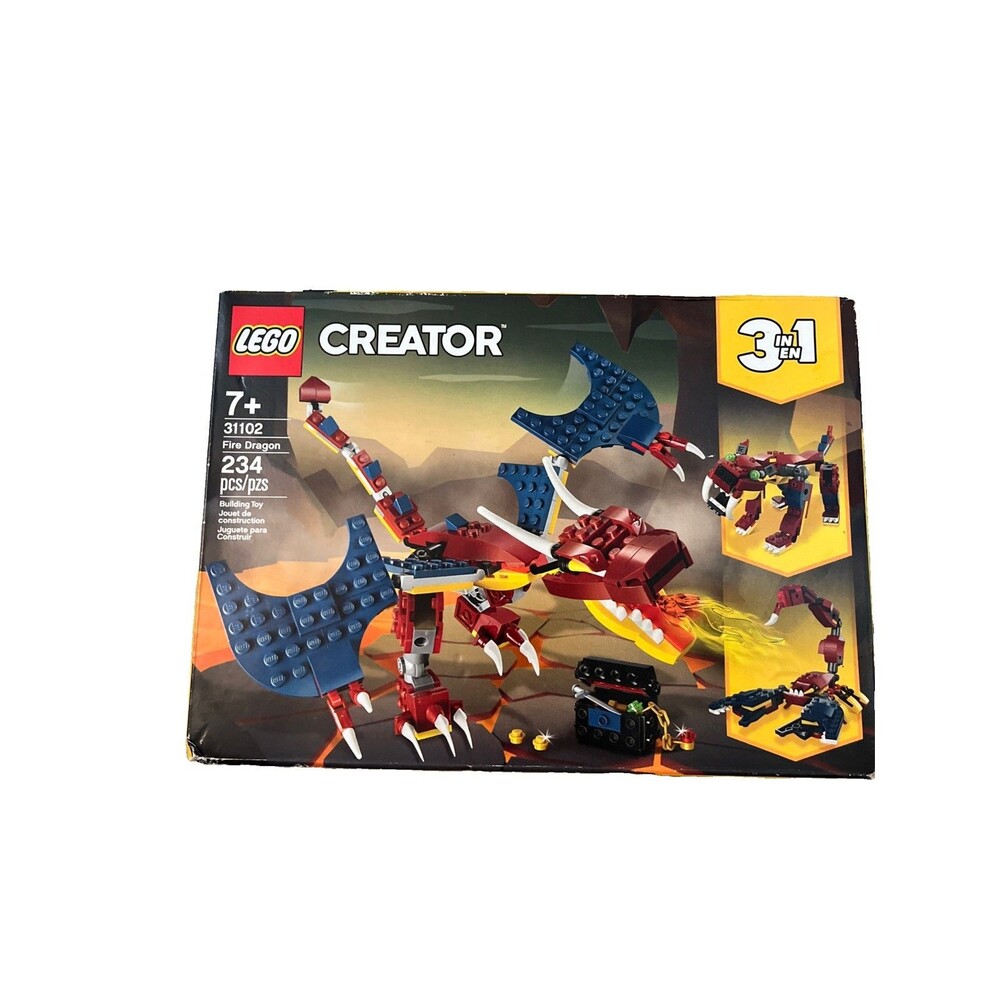 NEW SEALED Creator 3-in-1 Fire Dragon 31102 Complete Set Box 234pcs Ages 7+